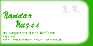 nandor muzsi business card